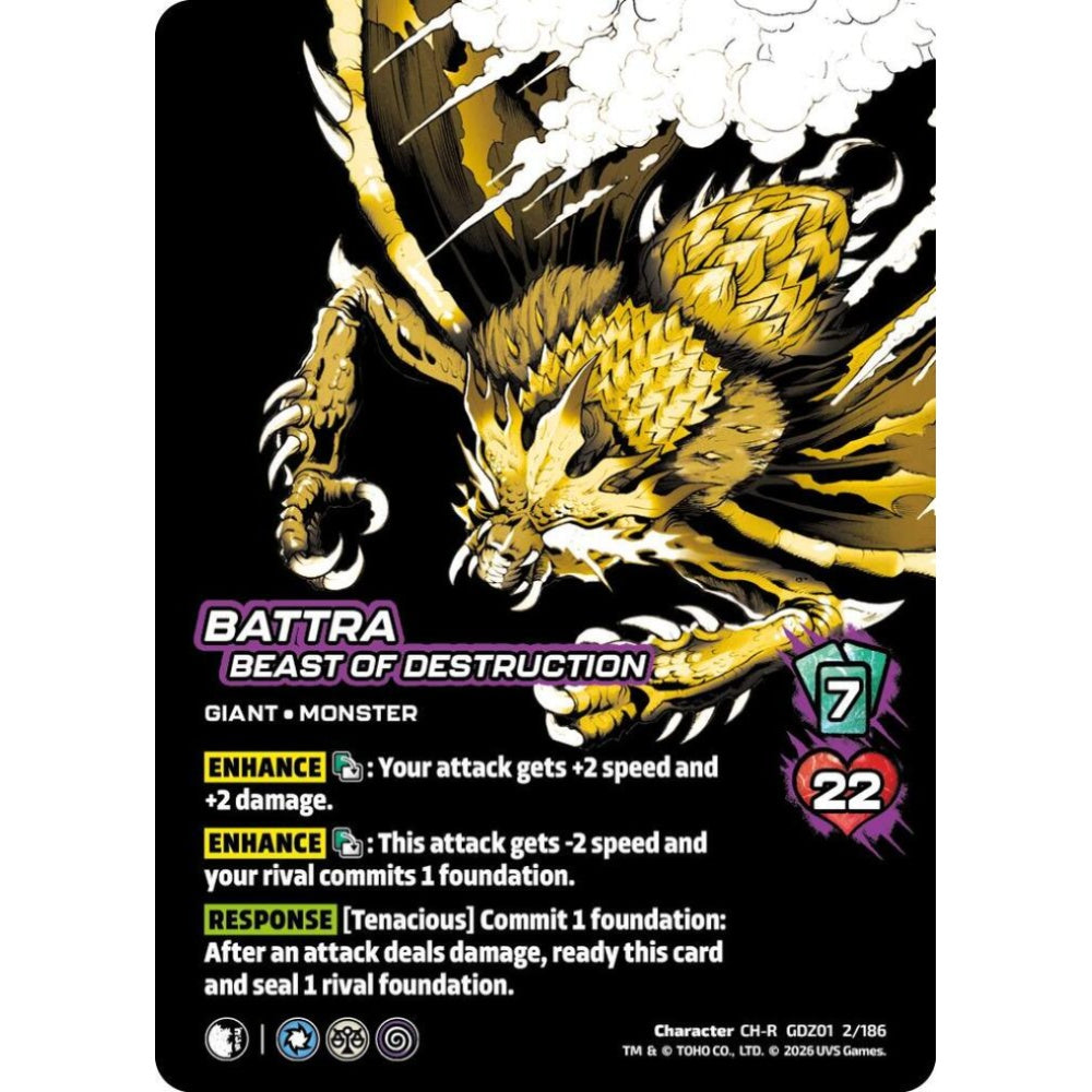 Battra, Beast of Destruction GDZ01 2/186 GDZ01 Universus Godzilla: Reign of Kaiju Character CH