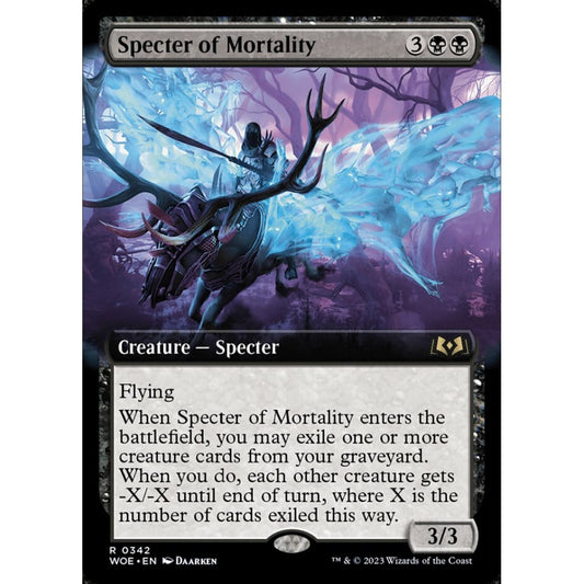 Specter of Mortality, rare, 342, Magic the Gathering, Wilds of Eldraine
