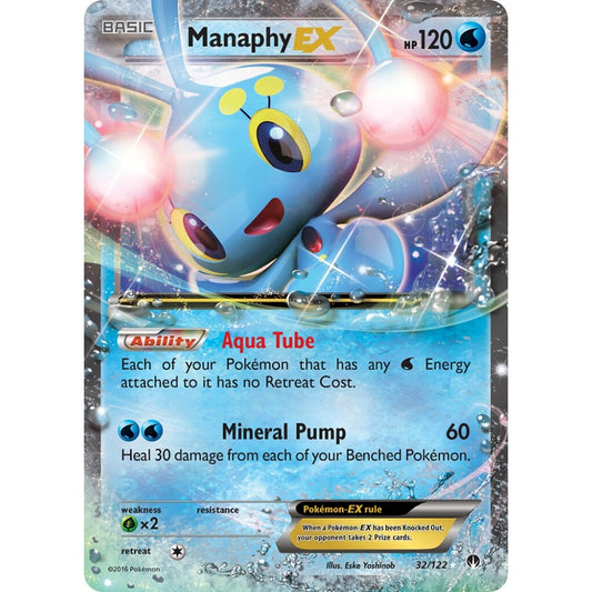 Manaphy-EX Rare Holo EX 32/122 Pokemon Card Game BREAKpoint