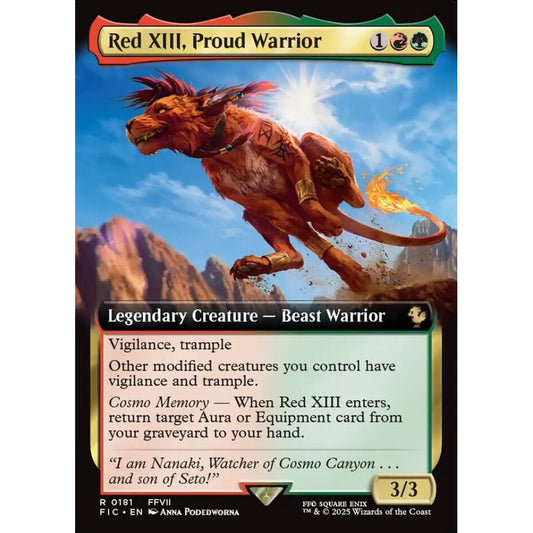Red XIII, Proud Warrior rare 181 Magic the Gathering Final Fantasy Commander