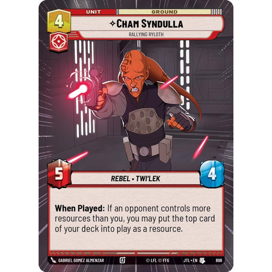 Cham Syndulla, U, JTL 898) Hyperspace Foil, Star Wars Unlimited