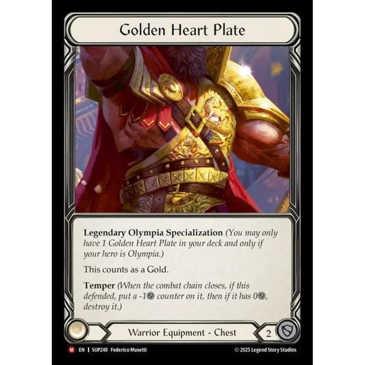 Golden Heart Plate SUP248 Majestic Flesh & Blood Trading Card Game Super Slam in Regular Art