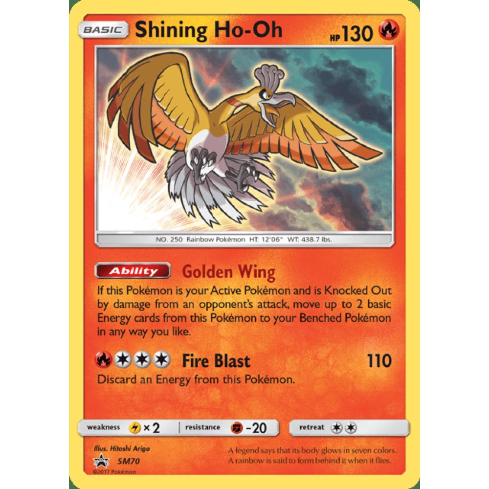 Shining Ho-Oh Black Star Promo SM70 Pokemon Card Game Sun & Moon Promos