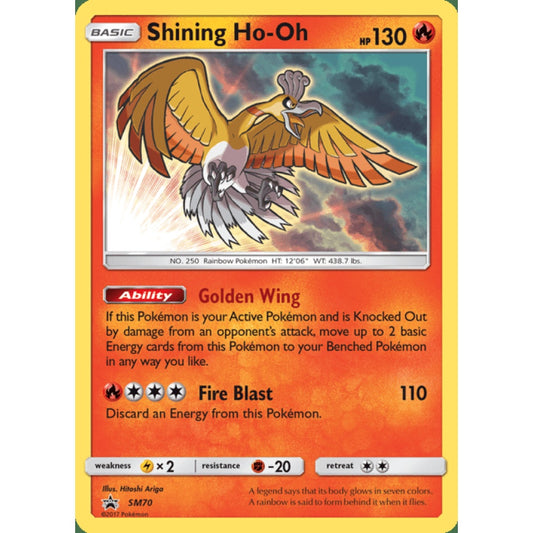 Shining Ho-Oh Black Star Promo SM70 Pokemon Card Game Sun & Moon Promos