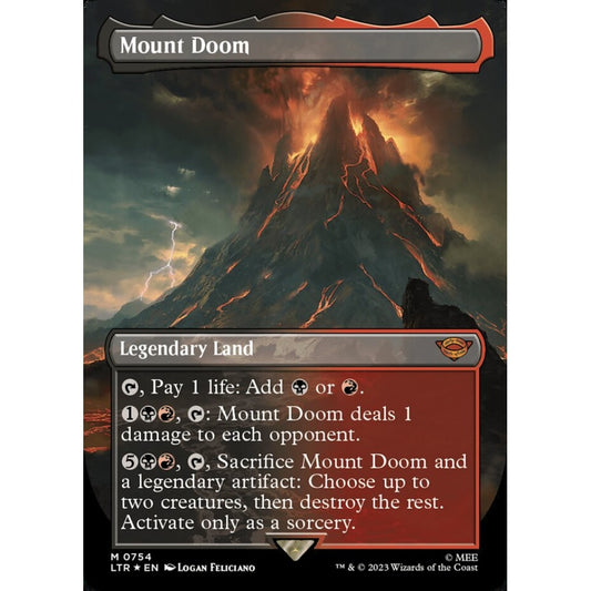 Mount Doom, mythic, 754, Magic the Gathering, The Lord of the Rings: Tales of Middle-earth