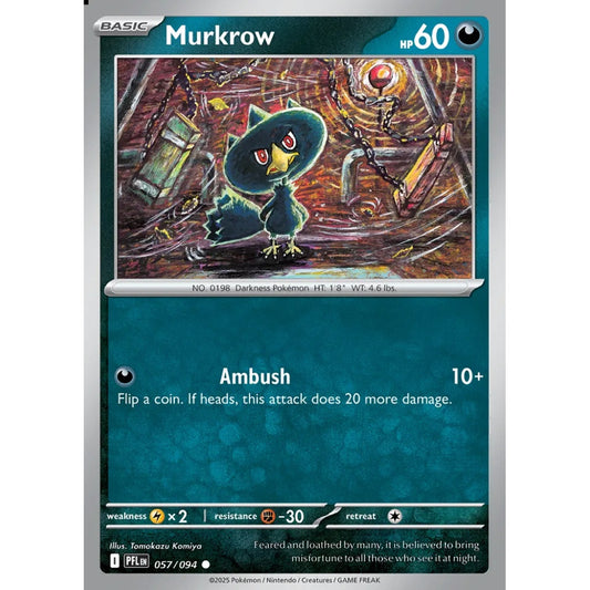 Murkrow Common 057/094 Pokemon Card Game Phantasmal Flames