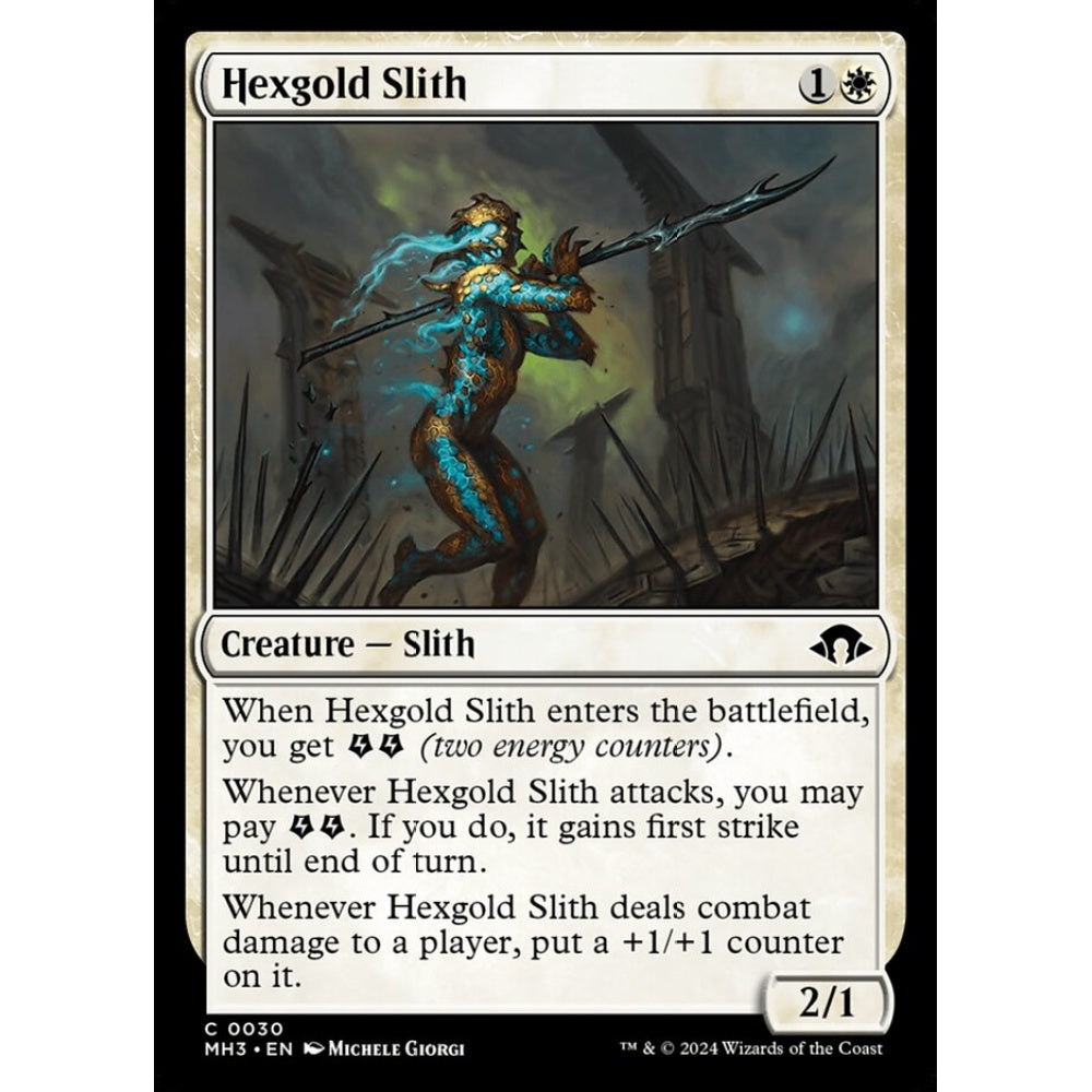 Hexgold Slith, 30, common, Magic: The Gathering, Modern Horizons 3