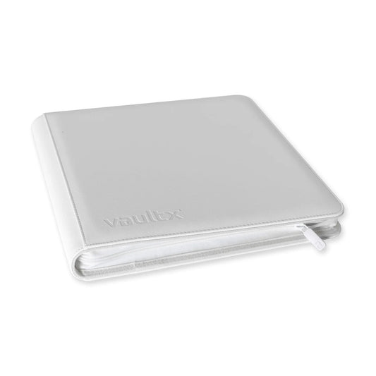 Silver cardholder with 'Vault-x' branding on a white background