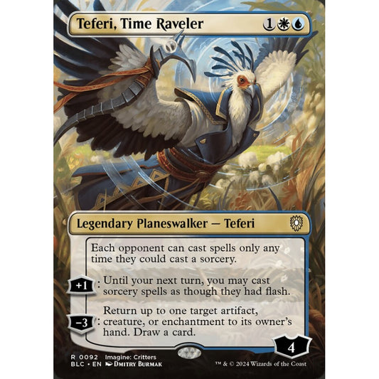 Teferi, Time Raveler, 92, rare, Magic: The Gathering, Bloomburrow