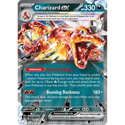 Charizard ex Double Rare 054/091 Pokemon Card Game Paldean Fates