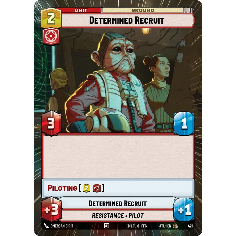 Determined Recruit, C, JTL 421) Hyperspace, Star Wars Unlimited