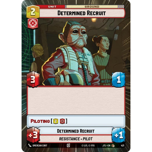 Determined Recruit, C, JTL 421) Hyperspace, Star Wars Unlimited