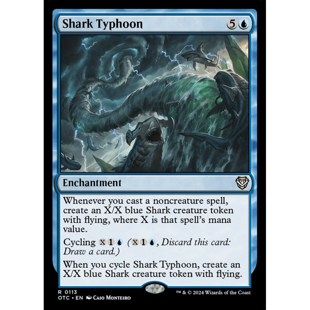 Shark Typhoon, 113, rare, Magic: The Gathering, Outlaws of Thunder Junction
