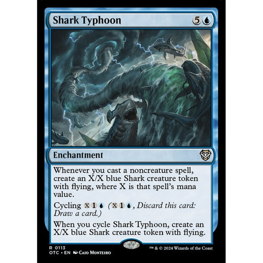 Shark Typhoon, 113, rare, Magic: The Gathering, Outlaws of Thunder Junction