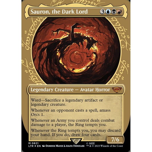 Sauron, the Dark Lord, mythic, 821, Magic the Gathering, The Lord of the Rings: Tales of Middle-earth