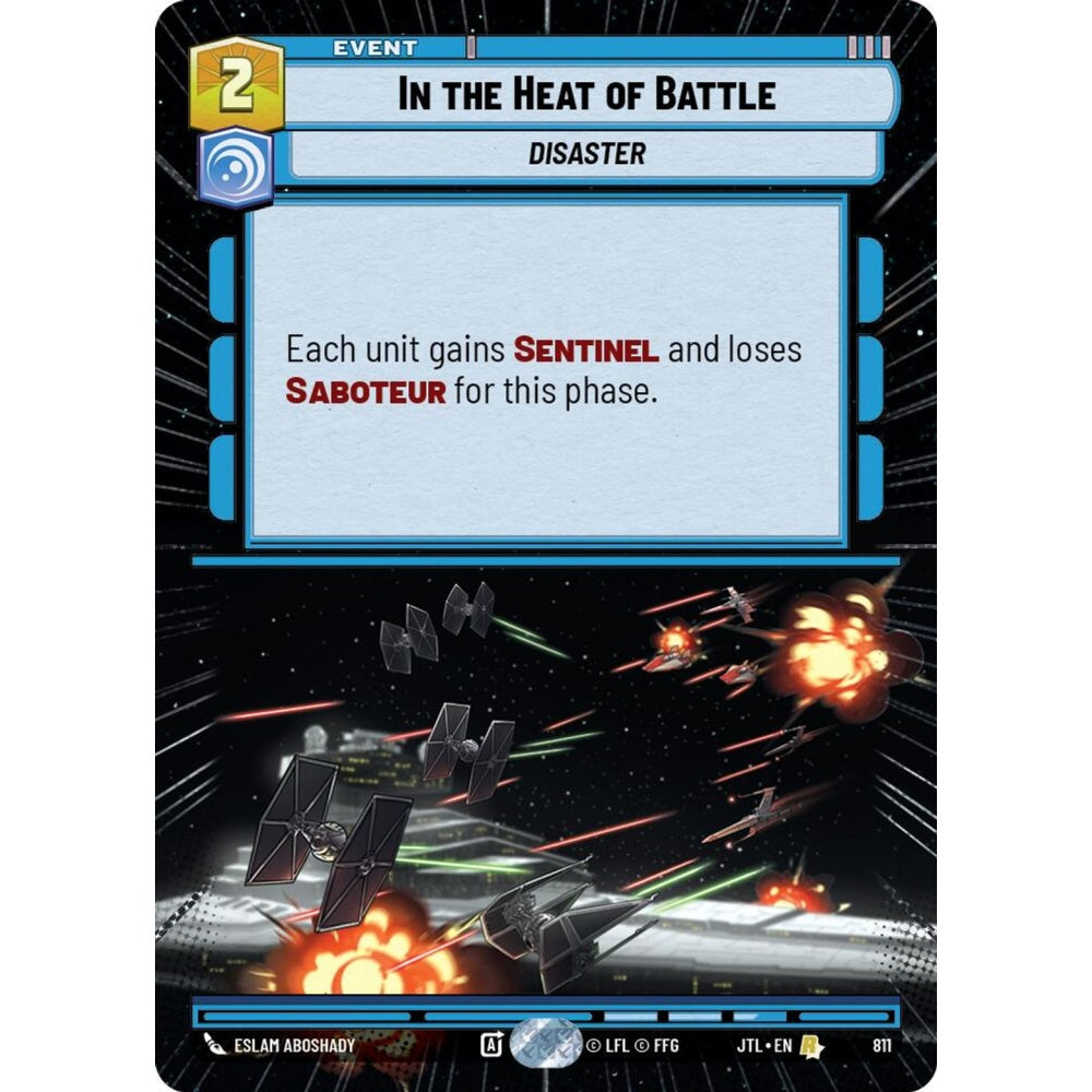 In the Heat of Battle, R, JTL 811) Hyperspace Foil, Star Wars Unlimited