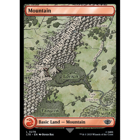 Mountain, common, 278, Magic the Gathering, The Lord of the Rings: Tales of Middle-earth