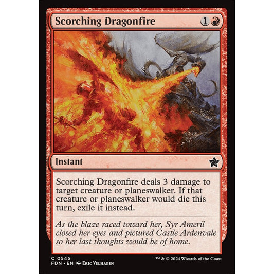 Scorching Dragonfire, 545, common, Magic: The Gathering, Foundations