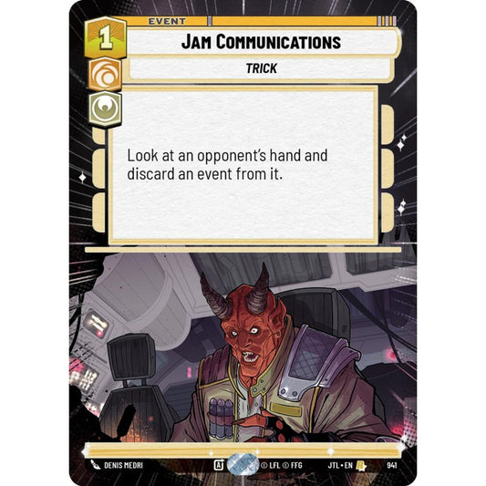 Jam Communications, R, JTL 941) Hyperspace Foil, Star Wars Unlimited