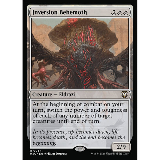 Inversion Behemoth, 34, rare, Magic: The Gathering, Modern Horizons 3
