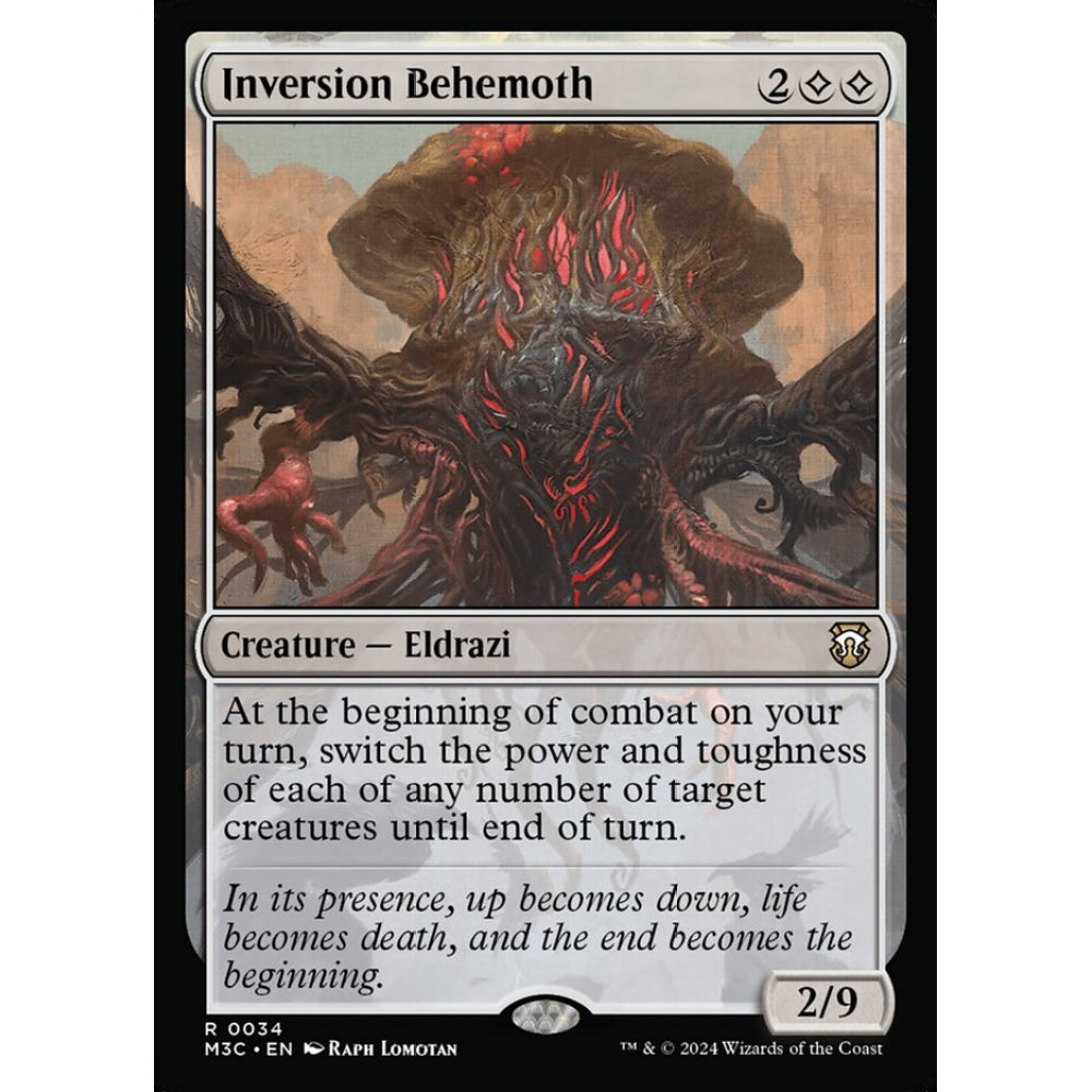 Inversion Behemoth, 34, rare, Magic: The Gathering, Modern Horizons 3