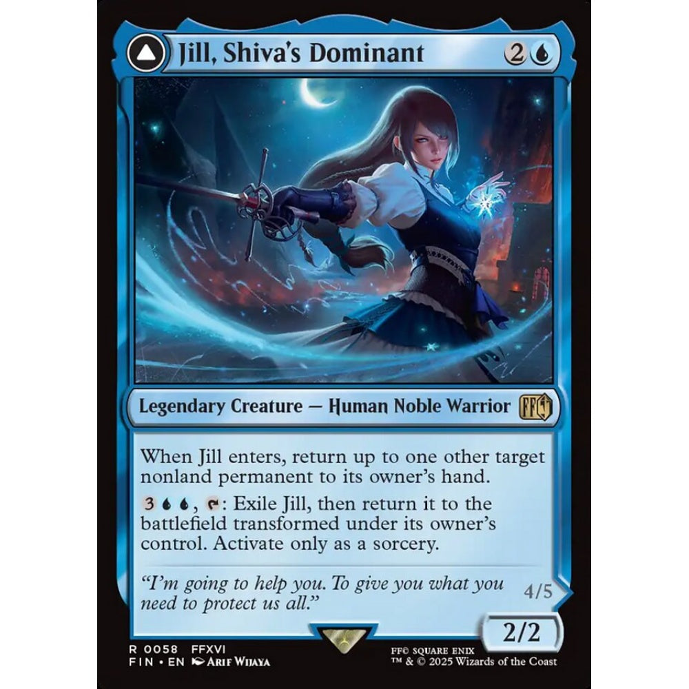 Jill, Shiva's Dominant // Shiva, Warden of Ice rare 58 Magic the Gathering Final Fantasy