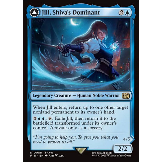 Jill, Shiva's Dominant // Shiva, Warden of Ice rare 58 Magic the Gathering Final Fantasy