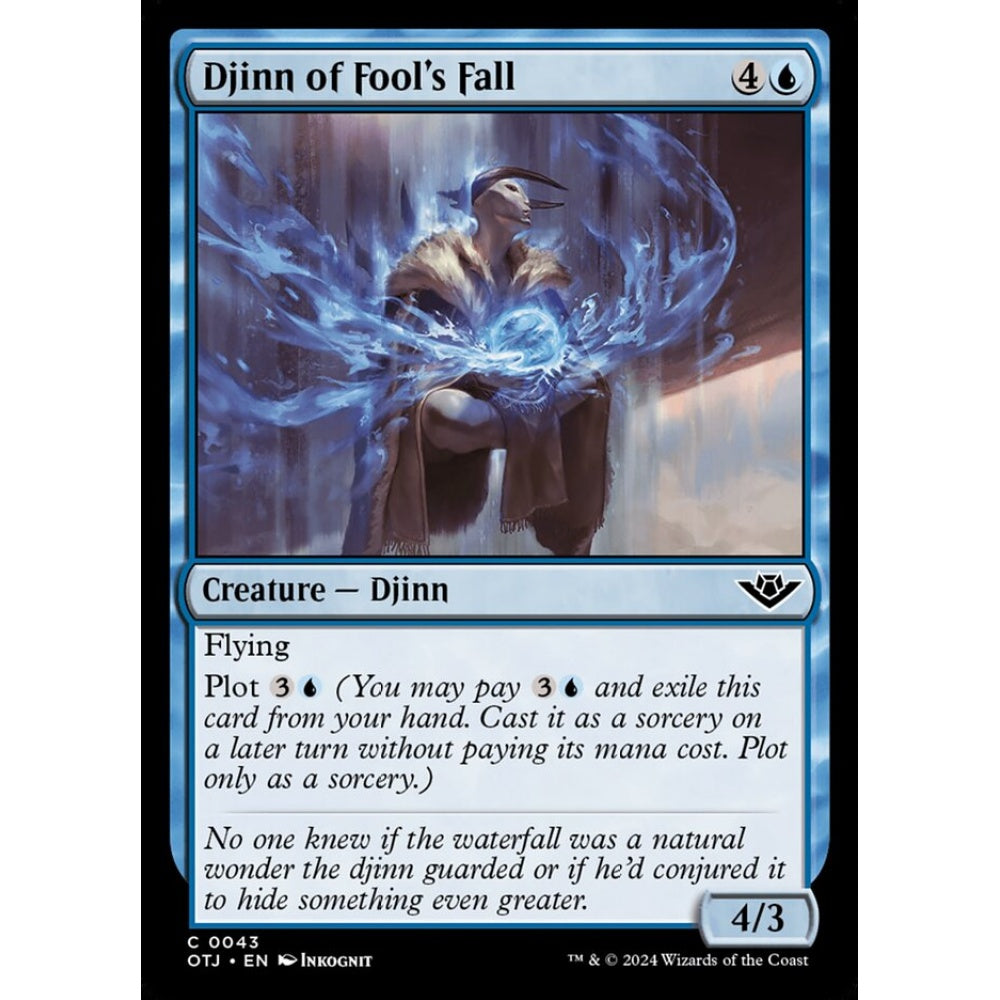 Djinn of Fool's Fall, 43, common, Magic: The Gathering, Outlaws of Thunder Junction