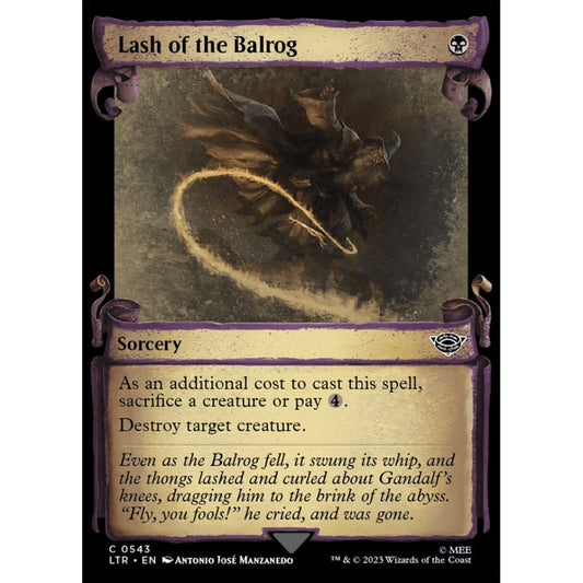 Lash of the Balrog, common, 543, Magic the Gathering, The Lord of the Rings: Tales of Middle-earth
