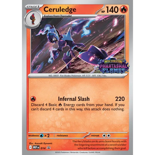 Ceruledge Promo 14.0 Pokemon Card Game Mega Evolution Promos