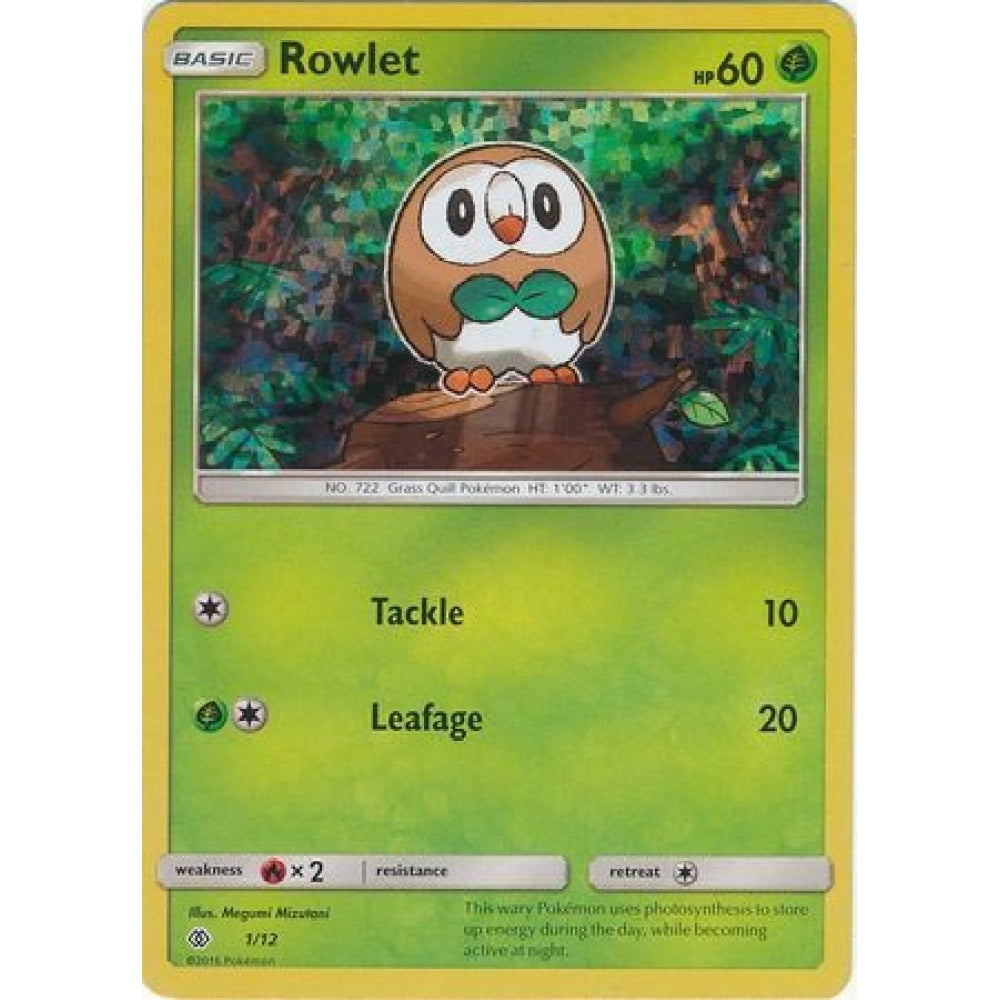 Rowlet Fixed 1/12 Pokemon Card Game McDonald's Collection 2017