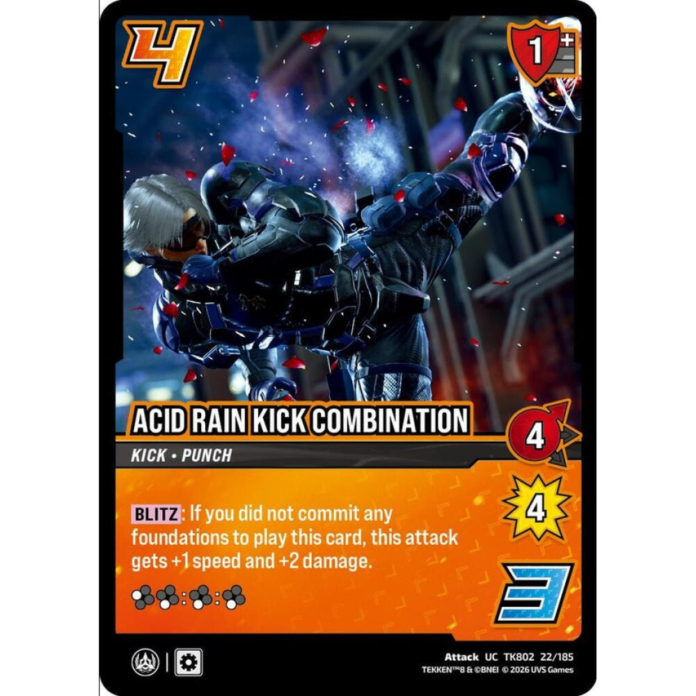 Acid Rain Kick Combination 22/185 TK802 Universus Tekken 8 Attack UC
