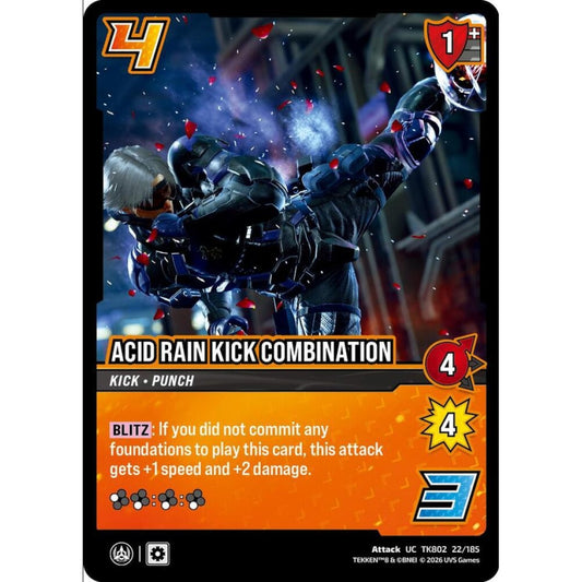 Acid Rain Kick Combination 22/185 TK802 Universus Tekken 8 Attack UC
