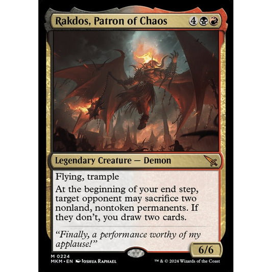 Rakdos, Patron of Chaos mythic 224 Magic the Gathering Murders at Karlov Manor