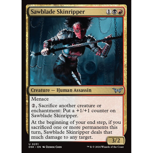 Sawblade Skinripper, 231, uncommon, Magic: The Gathering, Duskmourn: House of Horror
