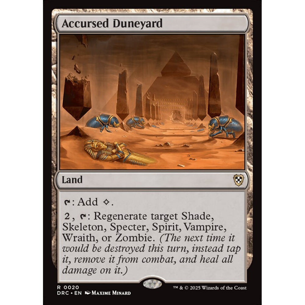 Accursed Duneyard, 20, rare, Magic: The Gathering, Aetherdrift Commander