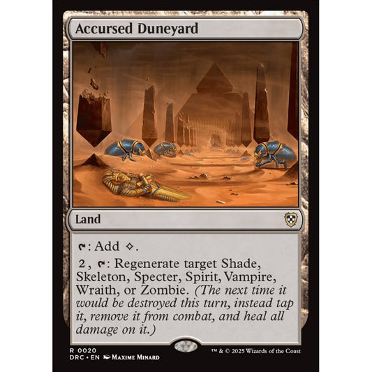 Accursed Duneyard, 20, rare, Magic: The Gathering, Aetherdrift Commander