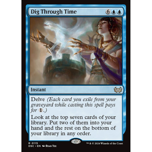 Dig Through Time, 115, rare, Magic: The Gathering, Duskmourn: House of Horror