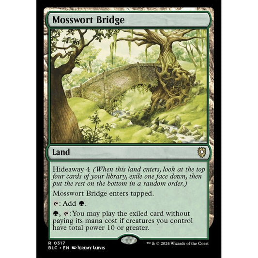Mosswort Bridge, 317, rare, Magic: The Gathering, Bloomburrow