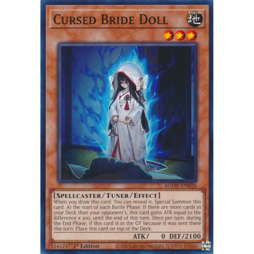Cursed Bride Doll AGOV-EN026 Common Common Yu-Gi-Oh Age of Overlord in Art