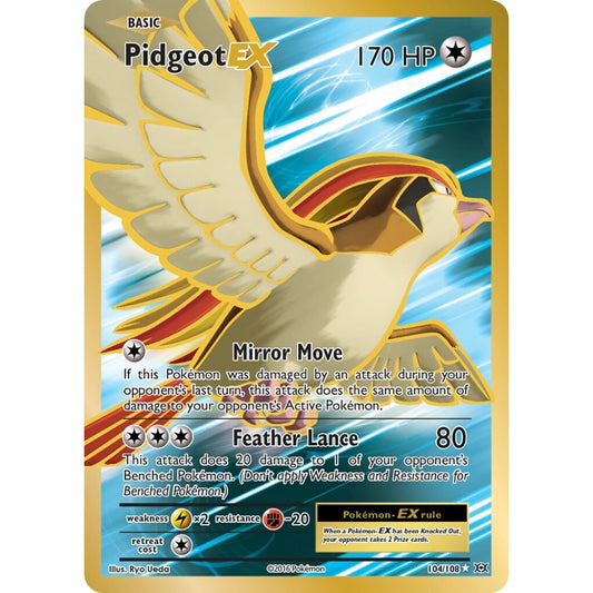 Pidgeot-EX Rare Ultra 104/108 Pokemon Card Game Evolutions