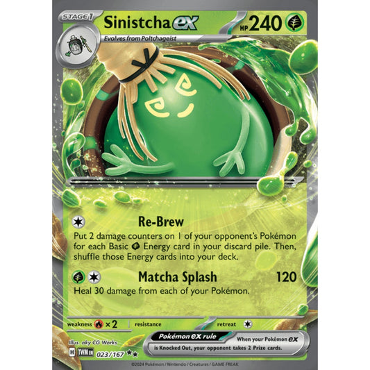 Sinistcha ex Double Rare 023/167 Pokemon Card Game Twilight Masquerade