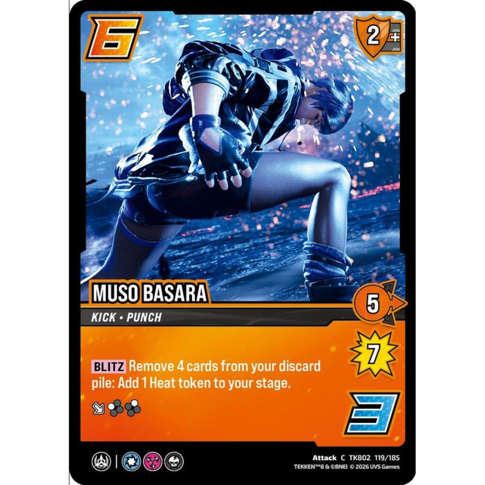 Muso Basara 119/185 TK802 Universus Tekken 8 Attack C