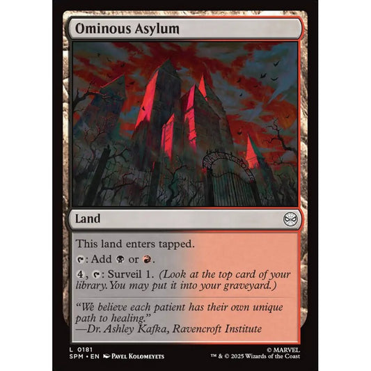 Ominous Asylum common 181 Magic the Gathering Marvel's Spider-Man