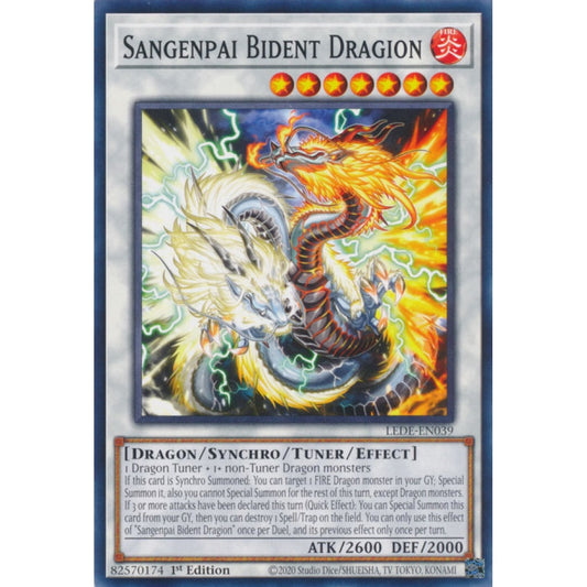 Sangenpai Bident Dragion, LEDE-EN039, Common, Yu-Gi-Oh!, Legacy of Destruction