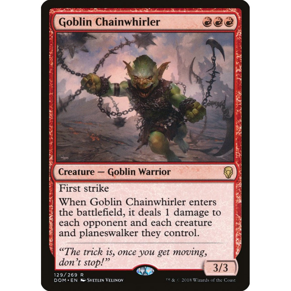 Goblin Chainwhirler rare 129 Magic the Gathering Dominaria