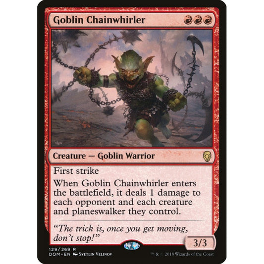 Goblin Chainwhirler rare 129 Magic the Gathering Dominaria