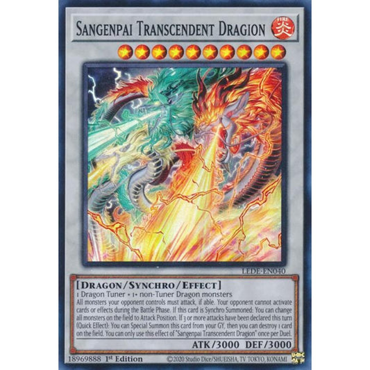 Sangenpai Transcendent Dragion LEDE-EN040 Super Yu-Gi-Oh Legacy of Destruction