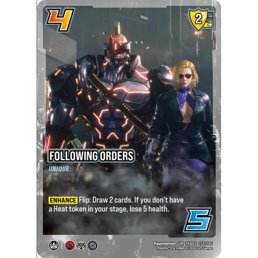 Following Orders 152/185 TK802 Universus Tekken 8 Foundation UR
