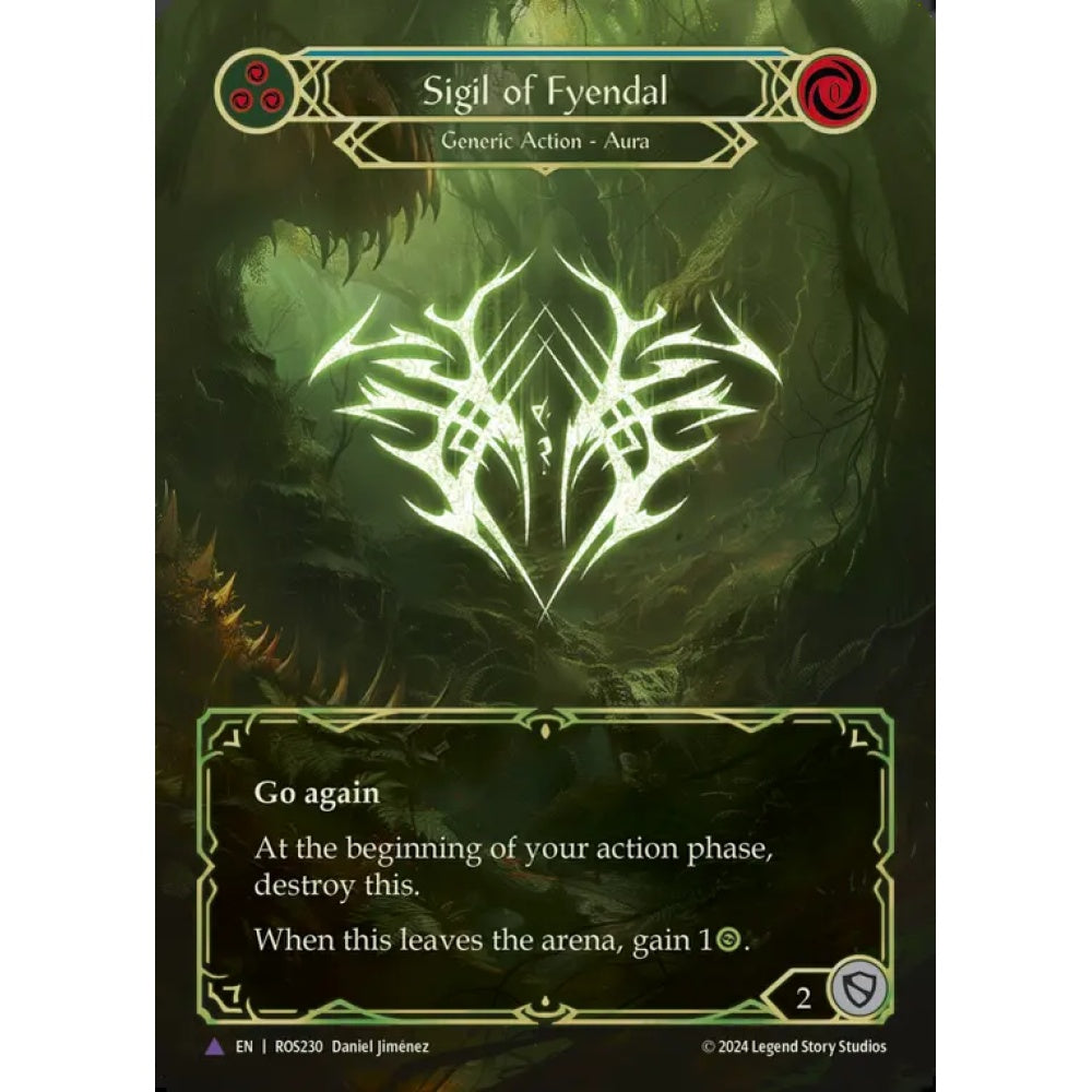 Sigil of Fyendal ROS230-MV Marvel Flesh & Blood Trading Card Game Rosetta in Cold Foil Art